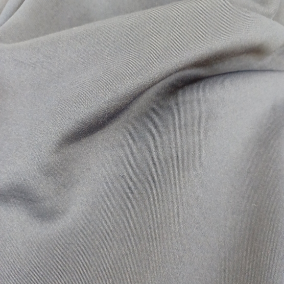 Xscape Cocktail Midi Dress Size 4 Ruffle Scuba Off the Shoulder In Midnight - Picture 9 of 16